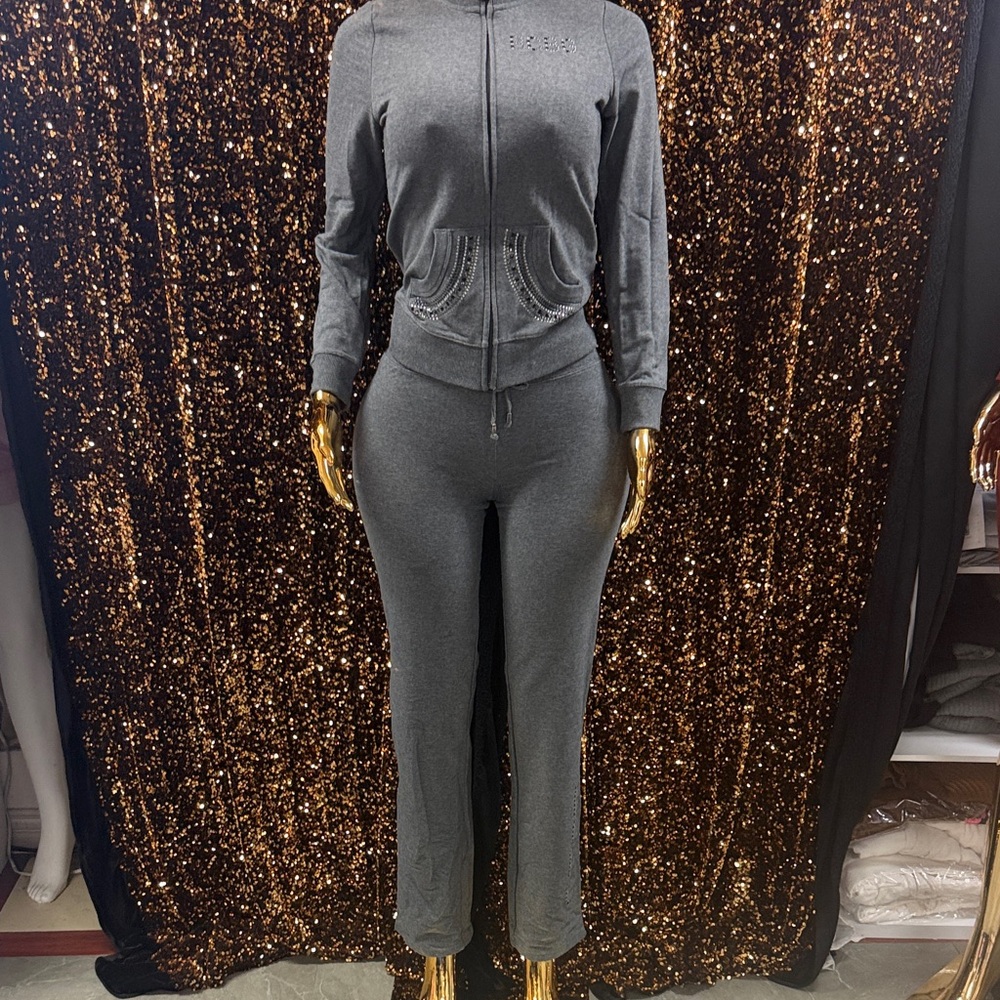 BCBGeneration Charcoal Women's Pantsuit